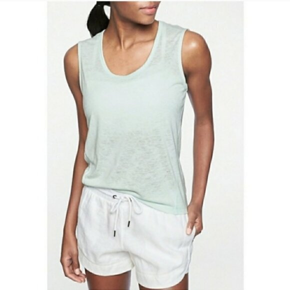 Athleta Light Blue Breezy Burnout Tank Top - Picture 1 of 12
